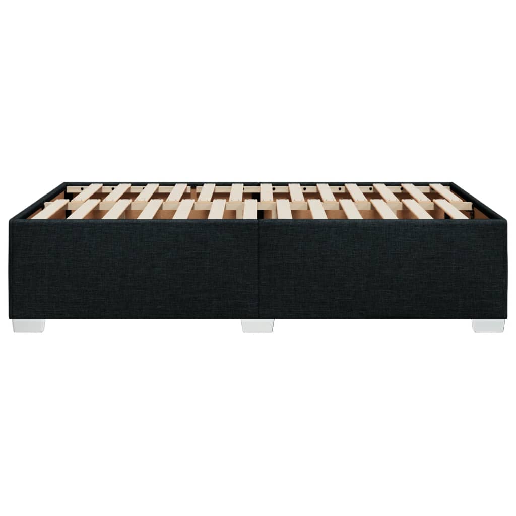 Bed Frame without Mattress Black 120x190 cm Fabric