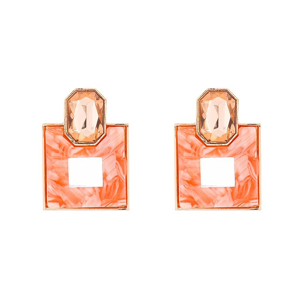 European and American Jewelry, Pink Sweet Earrings, Flower Water Droplets, Fashion Temperament, Small, Fresh and High-end Stud Earrings, Women