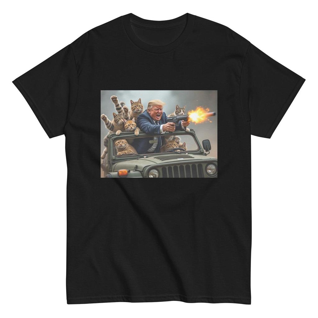 Funny Trump Cat Lover Graphic T-Shirt Political Humor Pets Tee - L028