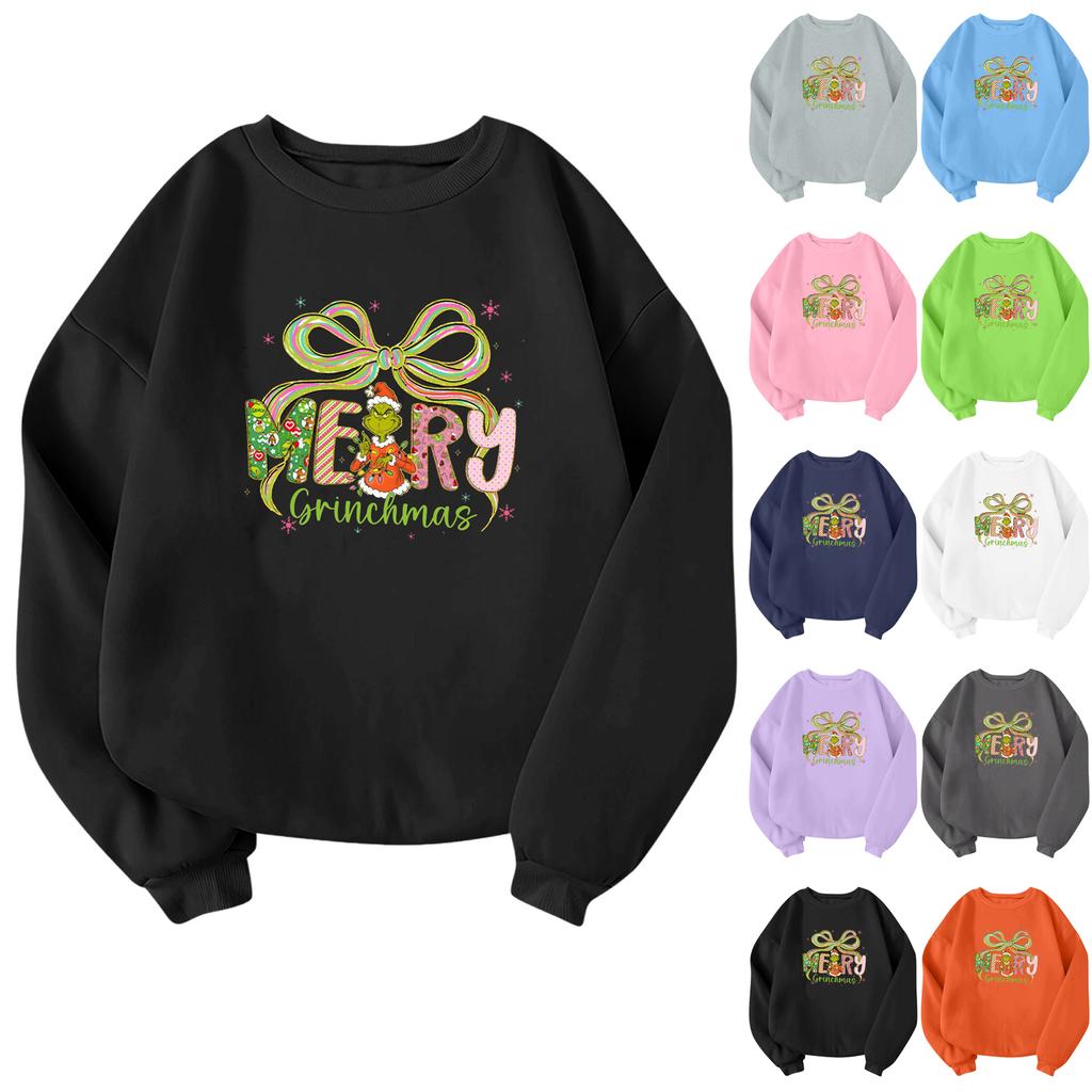 Children's Fashionable Lightweight Long-sleeved Round Neck Pullover With Pockets Printed Pullover