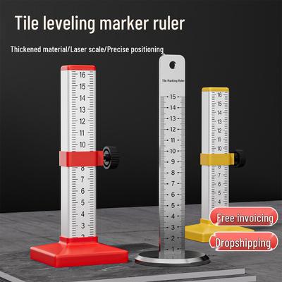Tiler's Contour Level Ruler: Tile Height Positioning & Level Difference Indicator