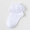 3 Pair Comfortable Girls Ankle Socks Elegant Double Layer Lace Ruffle Socks for Ages 1-10+ Years Kids Daily Wear