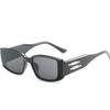 Vintage Black Square Sunglasses Woman Luxury Small Rectangle Sun Spectacles Female Gradient Clear Mirror Oculos De So