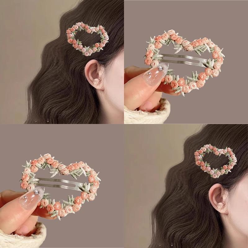 The Flower Hairpin Is Sweet and Ethereal. The Shark Hairpin Is Held At The Back of The Head