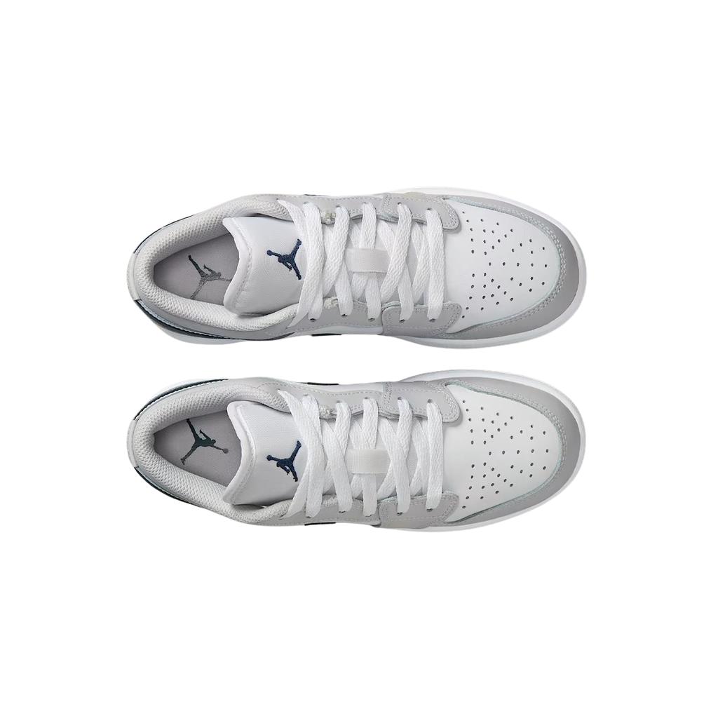 Air Jordan 1 Low GS Georgetown Dziecięce Sneakersy Szare Białe Neutralno-Szare 553560-146