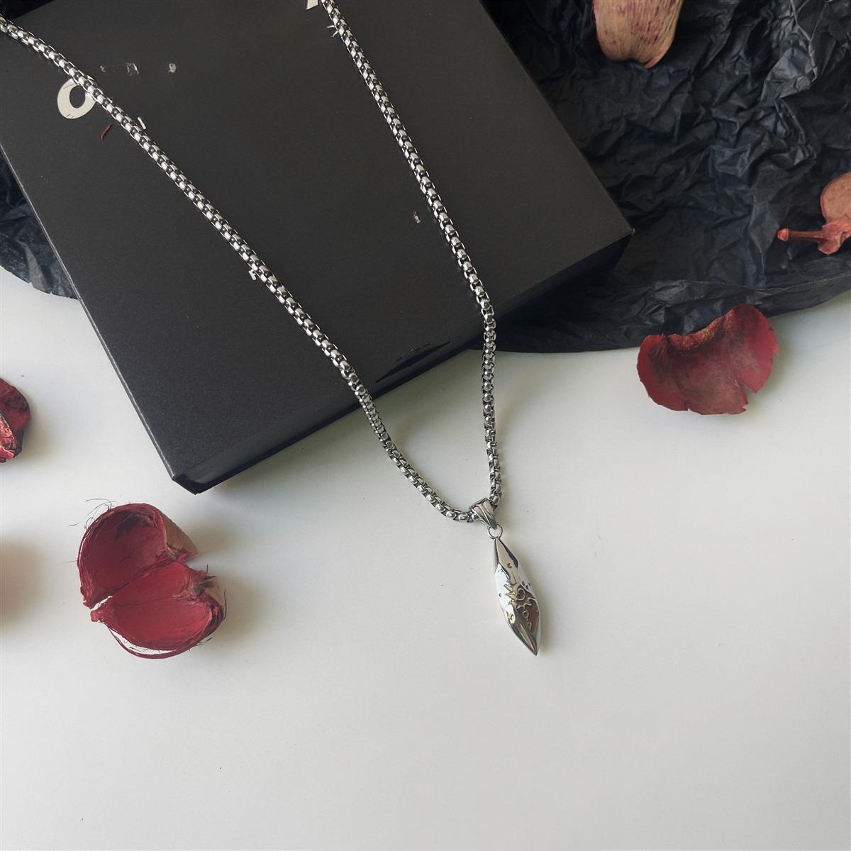 Retro Pendant Necklace Men Hip Hop Sweater Chain Women Trendy Cool