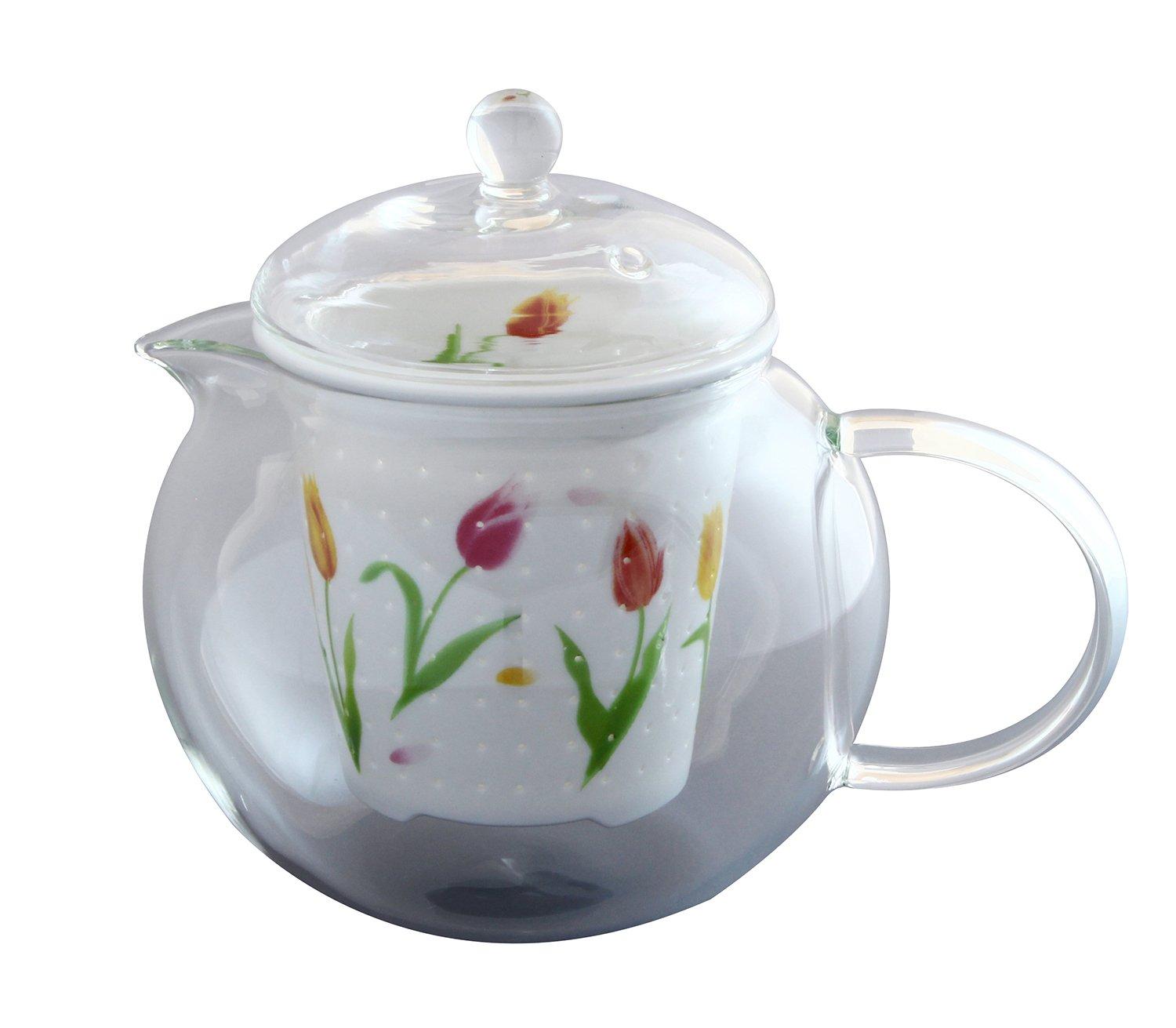 

Arita Ware Celandine Glass Stylish Pot, April Birth Flower, Tulip, FC-550C