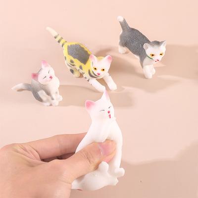 Realistic New Cat Squeeze Toy Cute Funny Cat Plush Slow-Rebound Stress Easing Toy Ornament Kids Adults Decompression Venting Toy