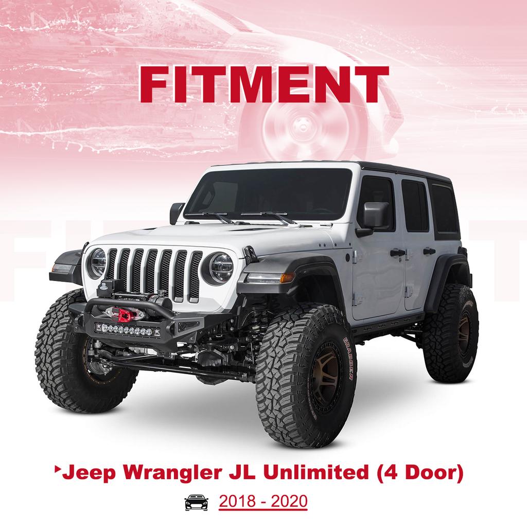 Car Side Window Wind Deflectors Vent Visors Sun Wind Rain Shield for Jeep Wrangler JL Unlimited 18-20 JK 07-18