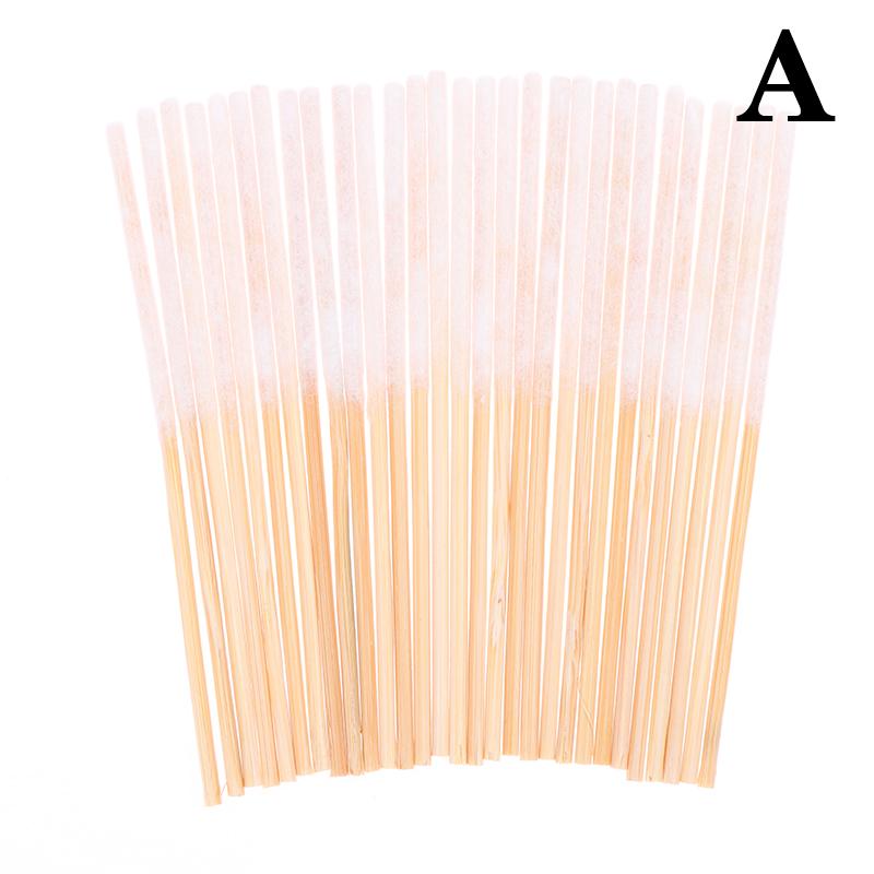 30Pcs Bag Bamboo Cotton Stick Swabs Buds With Long Cotton Head For Eyebrow Lips Eyeline Permanent Tattoo Makeup Cosmetics