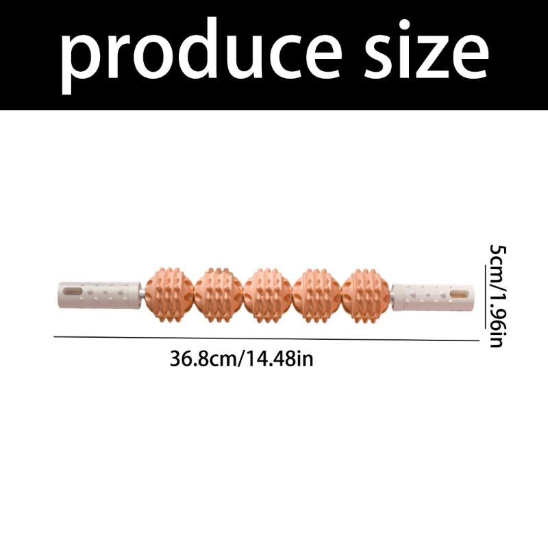 Handheld Deep Pressure Massage Tool With 5 Wheels For Sports Recovery Full Body Muscle Relaxation In Multiple Color