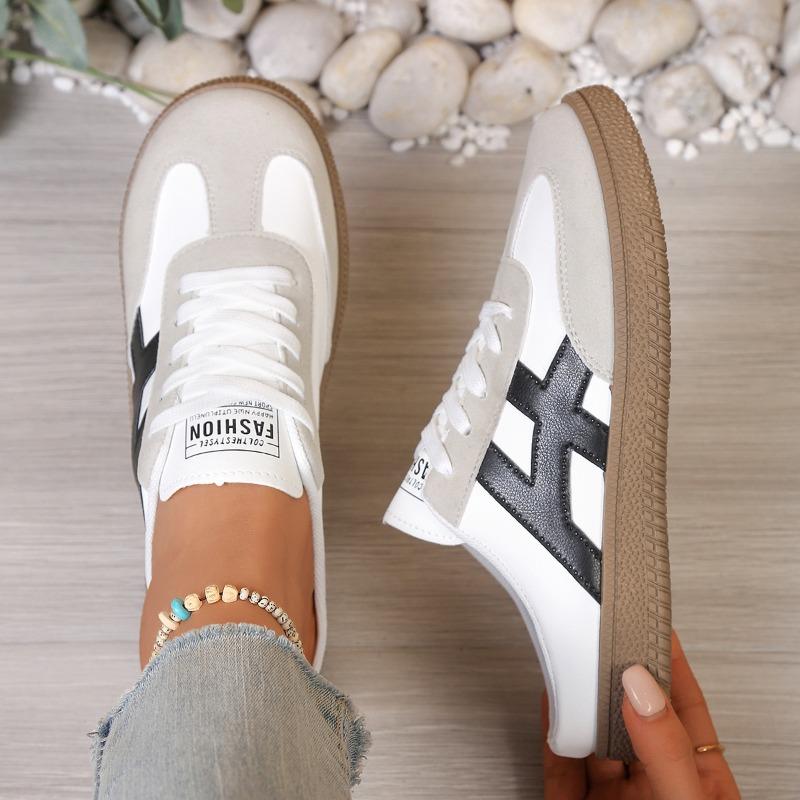 Women's Summer Flat Lightweight Casual Board Shoes, Training Style Slip-On Sports Footwear, Available In Large Sizes.