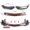 Artudatech 4PCS Universal Car Front Bumper Lip Body Kit Splitter Spoiler Diffuser Protector Car Accessories
