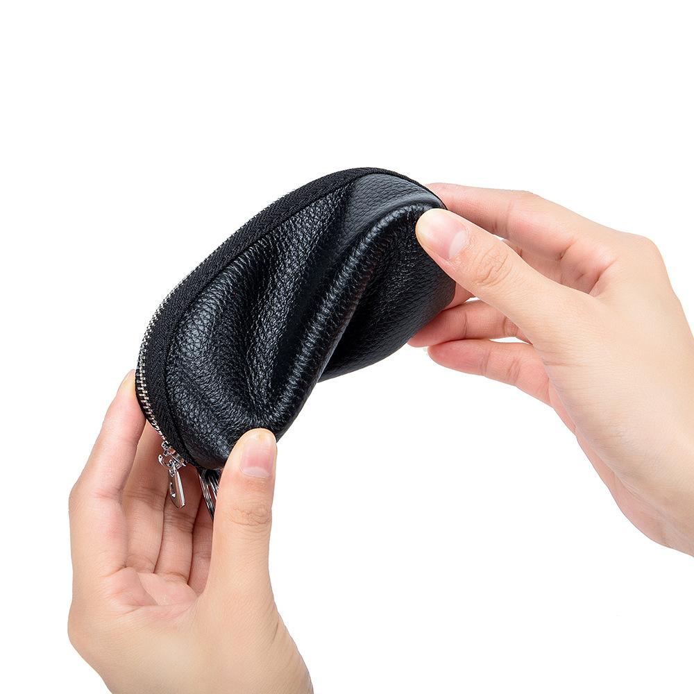 Key Bag Women's Family Car Large Capacity, Multifunctional Soft Leather Women's Change Bag Small Key Bag Mini