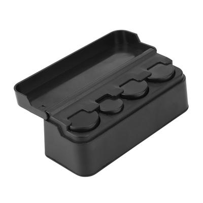 Universelles Auto Innenraum Plastik Münzfach Aufbewahrungsbox Halter Wechselgeldbehälter Organizer Schwarz