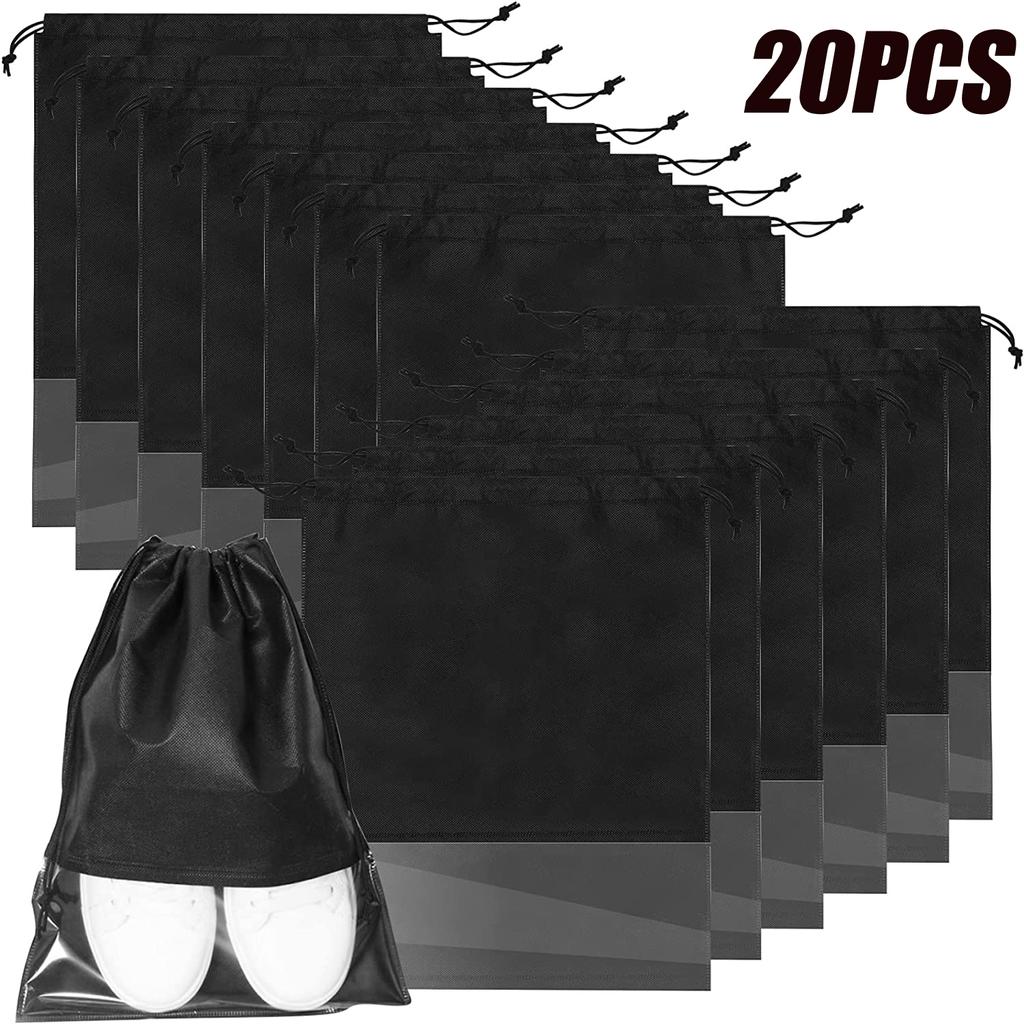 20 stücke Schuhe Lagerung Tasche Closet Organizer Vlies Reise Tragbare Tasche Wasserdichte Tasche Kleidung Klassifizierte Hängen Taschen