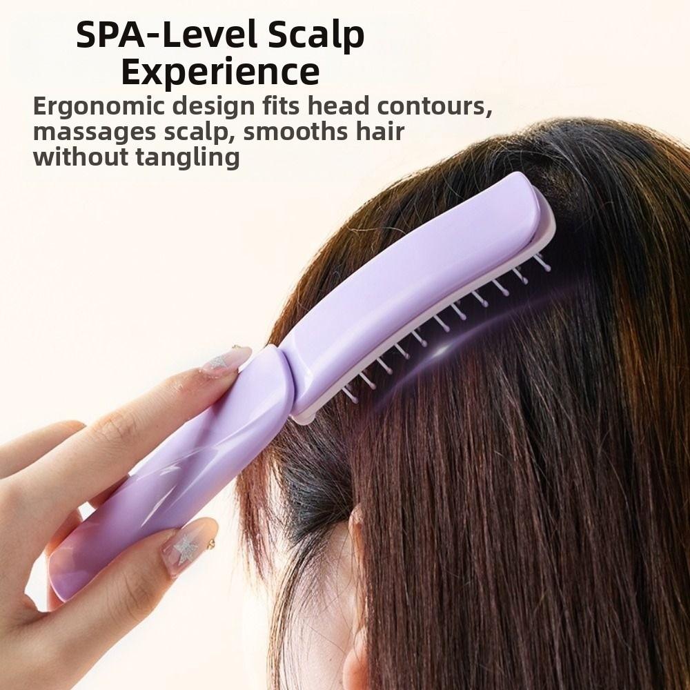 with Mirror Makeup Mirror Comb Self-cleaning Hair Comb  Essential for Travel