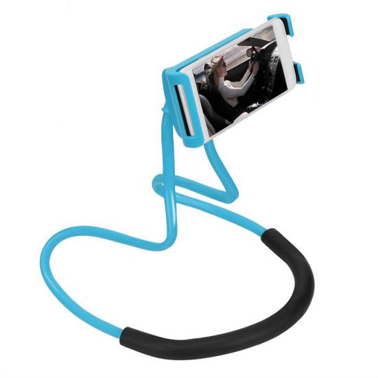 Universal 360 Degree Neckband Phone Holder Rotation Flexible Stand Strap Bracket