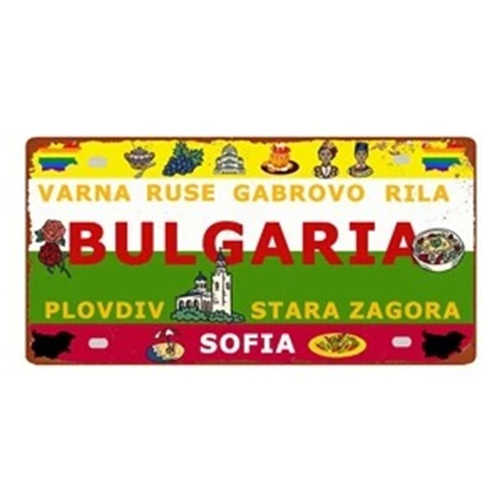Izrael Turecko Řecko Island Země Město Poznávací značka auta Kovová plechová cedule Plaketa pro Bar Club Domácí Muž Jeskyně Workshop Dekorace
