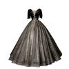 Evening dress female banquet black socialite princess tutu dress art test vocal art test dress can be worn at ordinary times