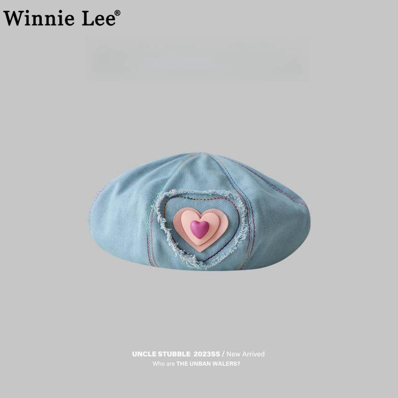 Cowboy Beret Children Spring And Autumn Korean Version Of Cloud Washed Beret Versatile Bud Painter Hat Japanese Newsboy Hat
