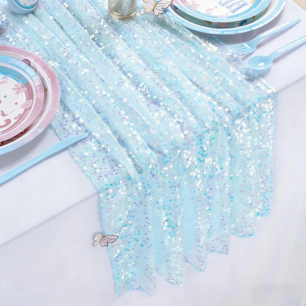 Mermaid Glitter Sequin Table Runner - Wedding & Party Decor