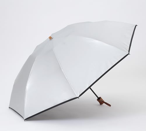 LIEBEN-0804 (Silver/Black) 60cm Folding Parasol for Sun and Rain, UV Protection, 100% Light Blocking, Heat Shielding, Tri-Fold, for Men and Women
