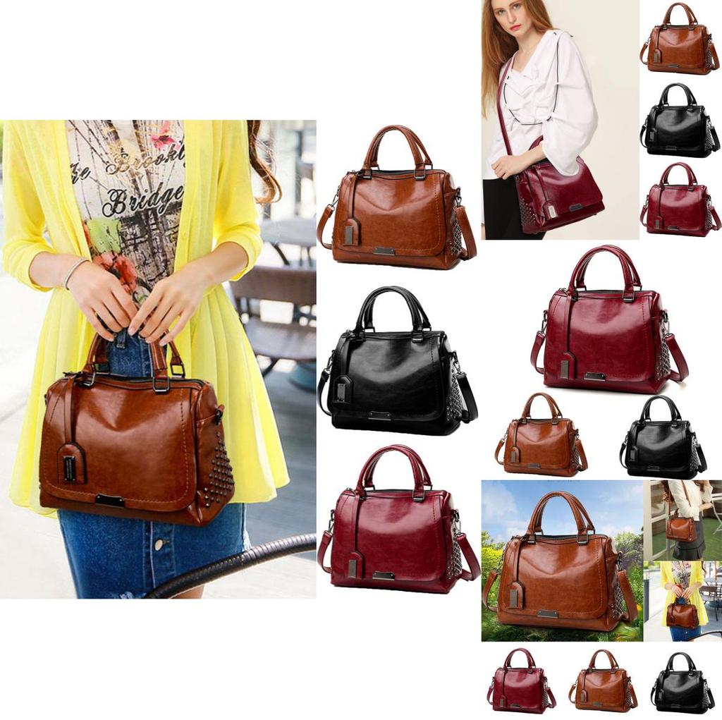 Elegant Women's Pu Leather Shoulder Bag With Soft Material And Retro Design
