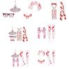 Halloween Costume Set Horrific Bloody Glove Splattered Blood Pointed Hat Stockings Halloween Glasses for Halloween