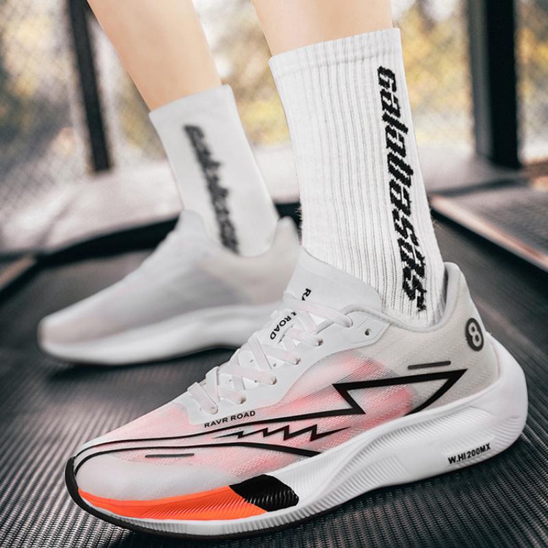 Fashion Men's Sports Shoes Full Palm Carbon Plate Running Shoes Men's and Women Athletics Marathon Racing Shock-absorbing Training Shoes