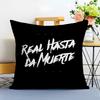 Real HHasta LLa Muerte Cushion Cover Washable Linen Pillowcase Soft  for Sofa Bed Cozy Home Room Decor