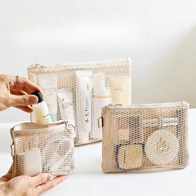 New Mesh Storage Bag Portable Travel Organizer for Toiletries Cosmetics Small Accessories