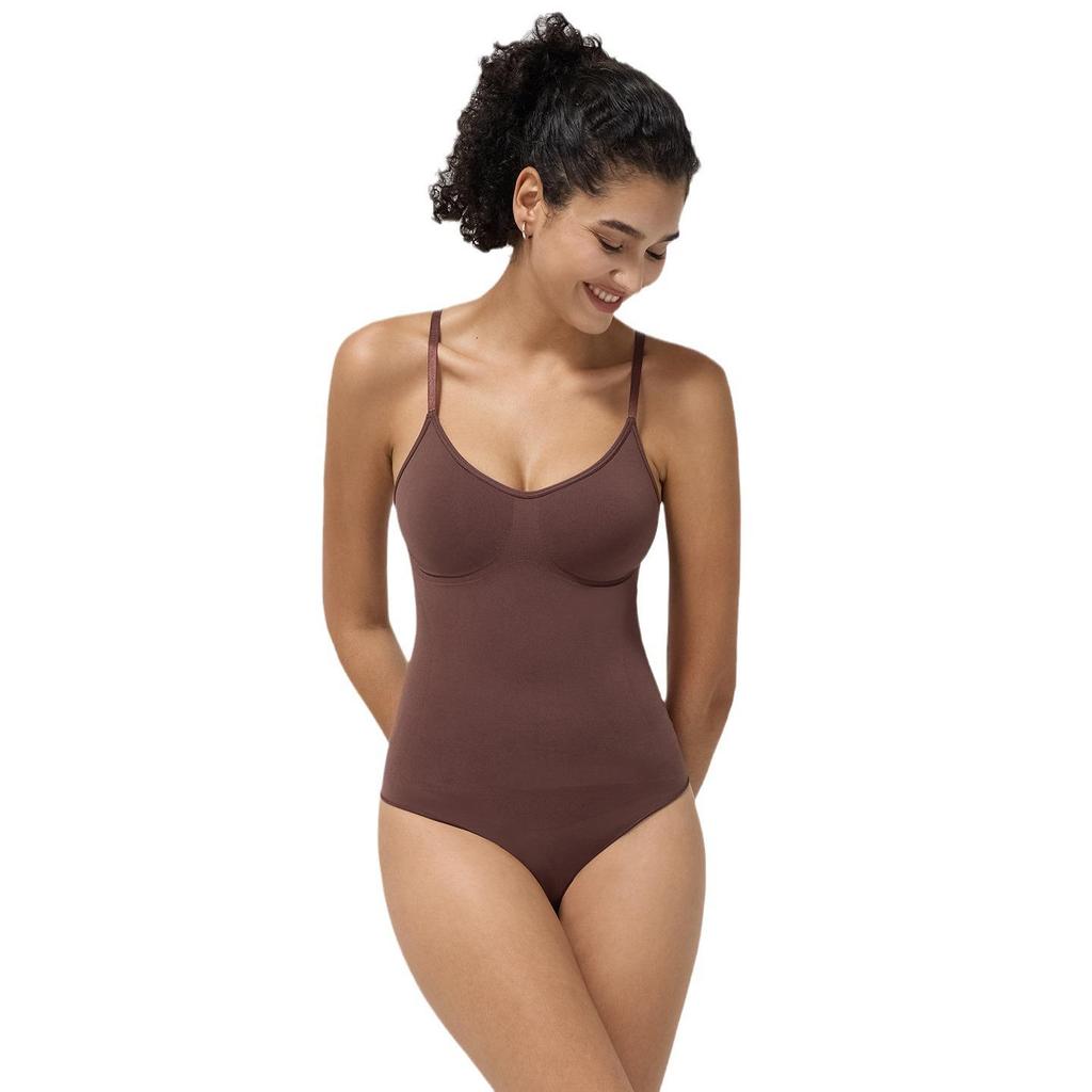Super Elastic Lycra Seamless Thong Bodysuit: One-Piece Yoga Suit & Tummy Control Tank Top Shapewear Jumpsuit