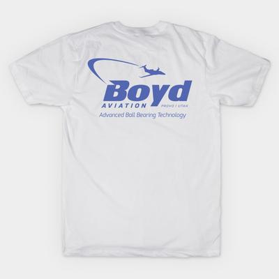 Men Black Print T-shirt Boyd Aviation No-Cut Transfer Paper Print Cotton Tshirt