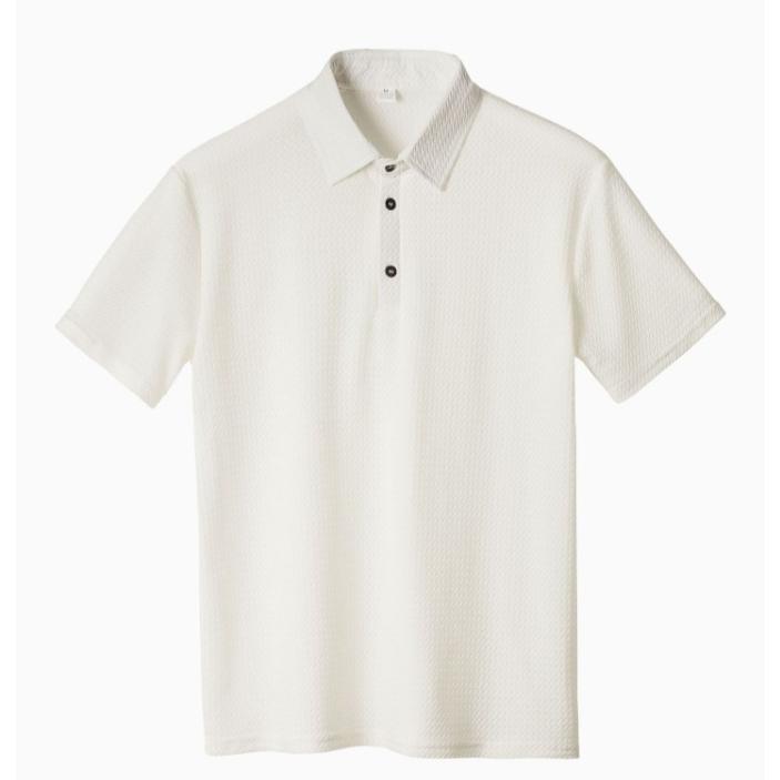 Summer High-end Quick Drying Men's Ice Silk Shirt Collar Polo Shirts