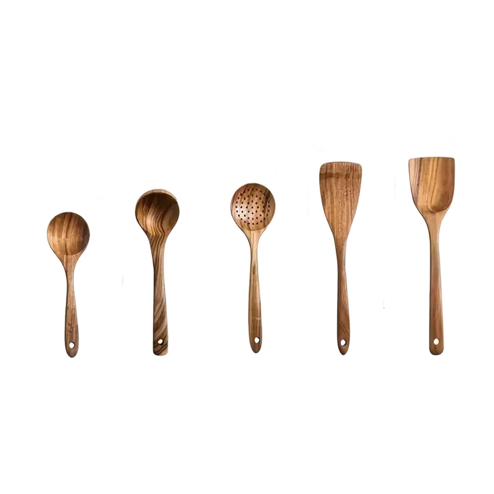 

Wood Kitchen Utensil Set, Non-Stick Cooking Spoon Spatula one size коричневый