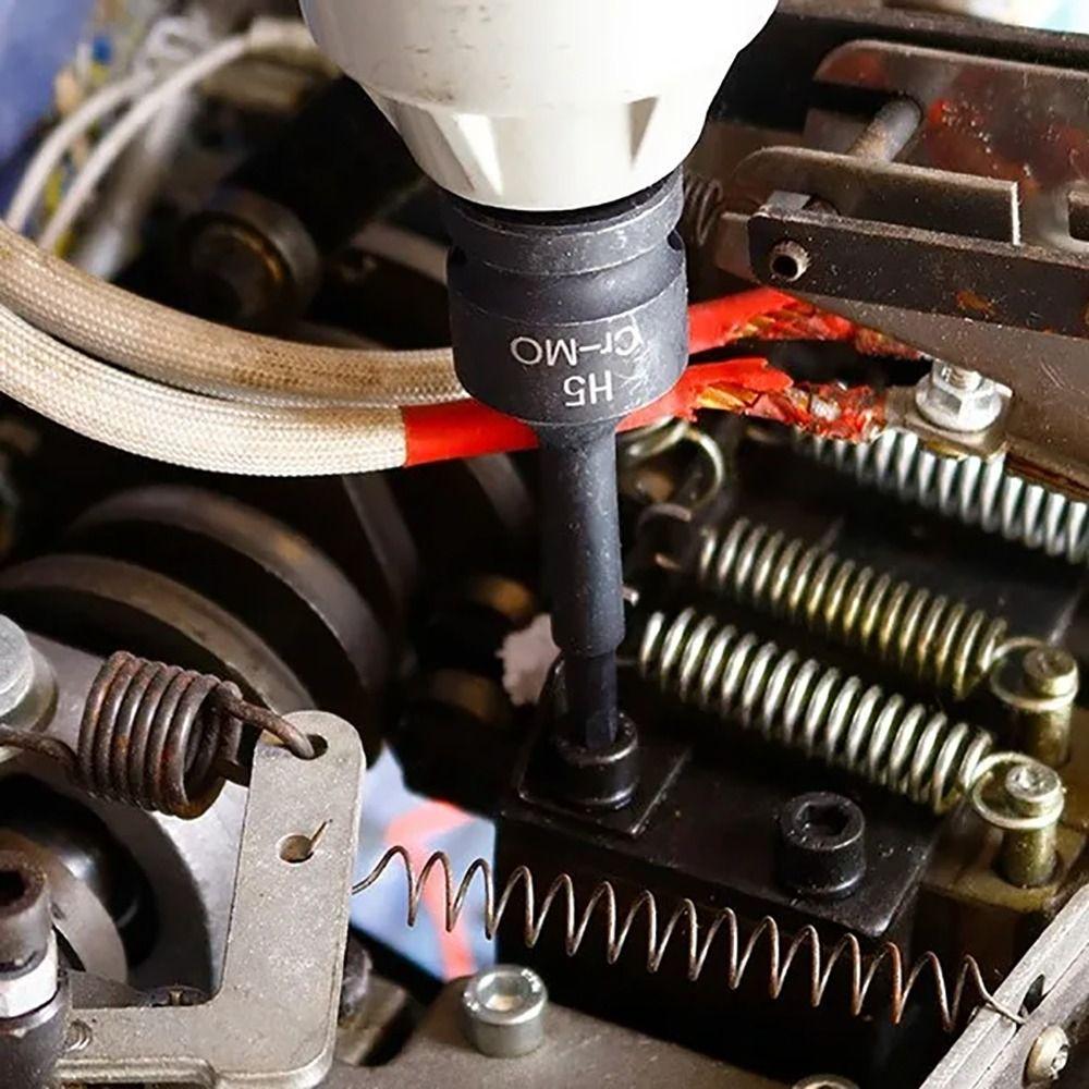 1Pcs Metric 1/2 Inch Shank Hex Hexagon Socket 80mm Length Socket Wrench