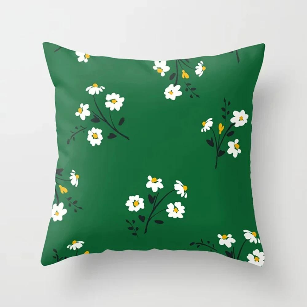 Green Plant Leaf Pillowcase Car Ornaments Office Living Room Home Pillowcase