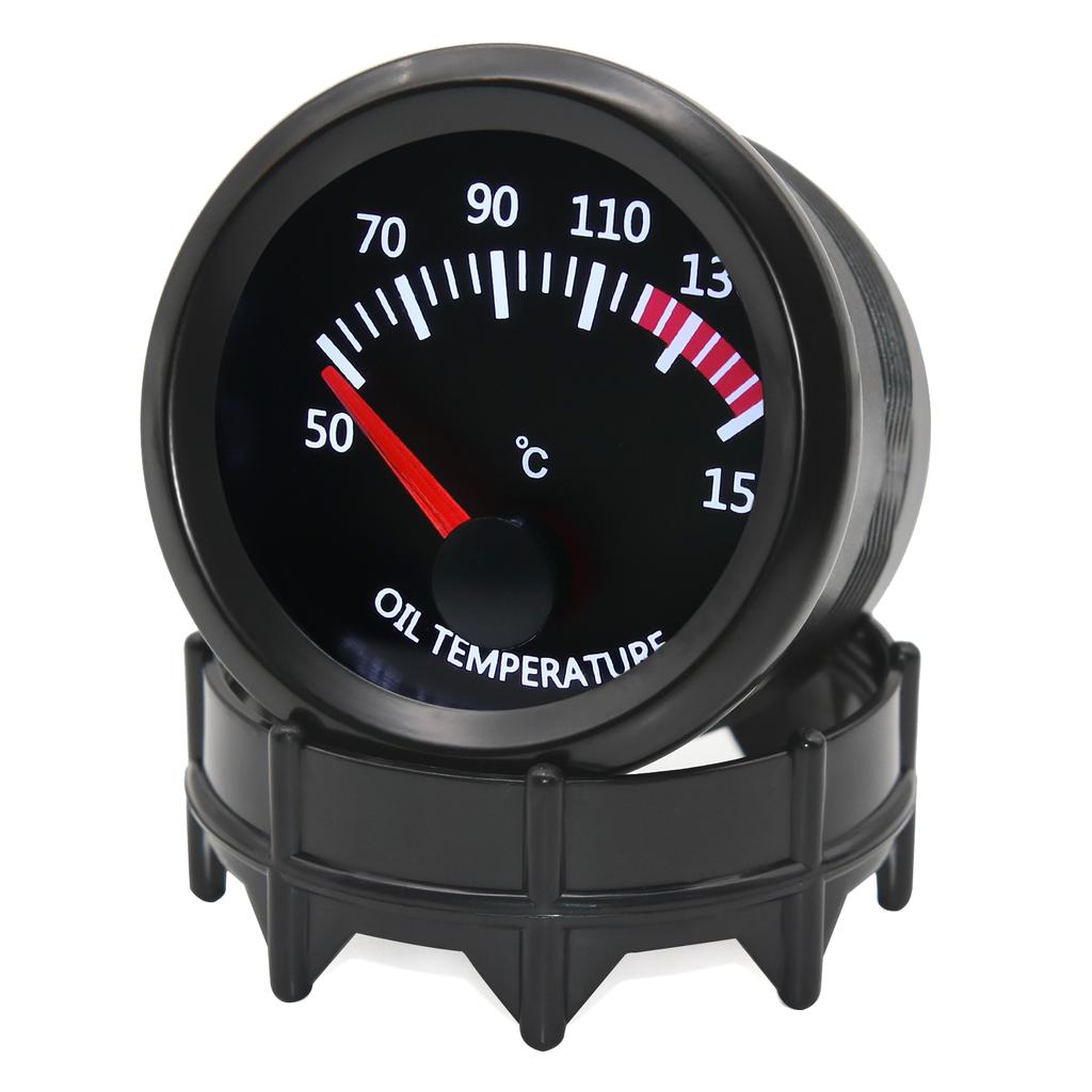 2"; 52MM Oil Temperature Gauge with Sensor 1/8NPT for Gasoline Car Racing Meter White Light 50~150 Celsius Oil Temp Meter