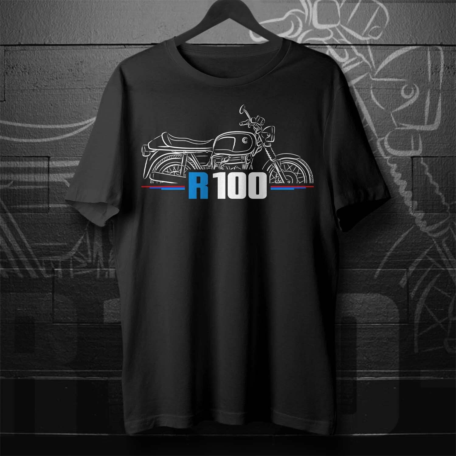 Black men s and women s T-shirt BMW R100 S