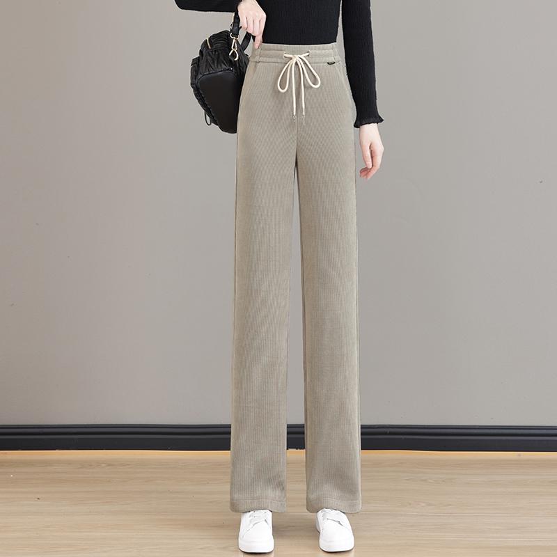 Woodpecker Women's High-Waist Fleece Lined Wide-Leg Pants Autumn/Winter 2025