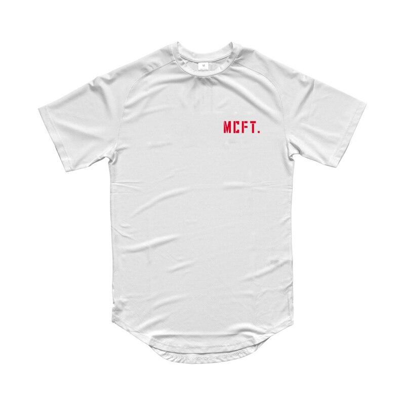 

Muscleguys Чоловіча спортивна футболка Літня фітнес-тренування Напіврукавка потовиділення і дихаюча вулиця Носити поліестер з короткими рукавами XXL білий