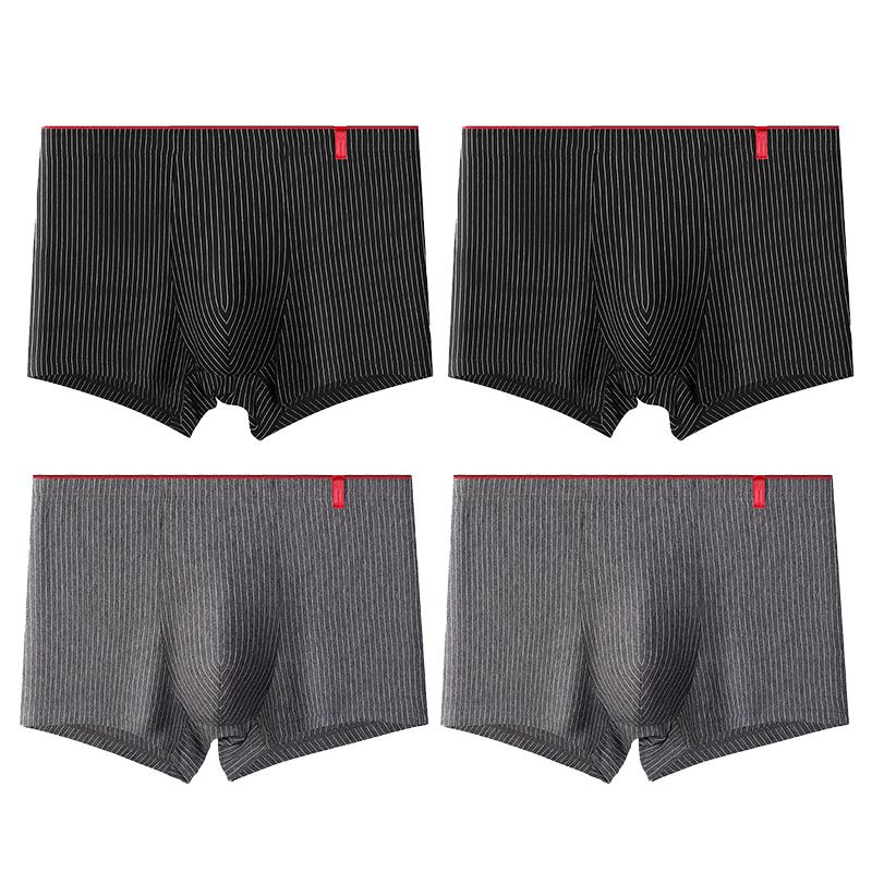 Pánské kalhotky plus size pruhované boxerky šortky boxerky pohodlné bavlněné pánské kalhotky spodní prádlo šortky L-4XL