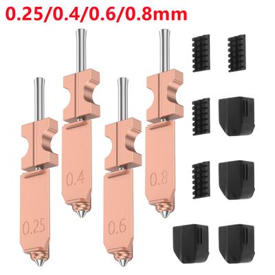 Bimetallic Nozzle For Flashforge AD5X New Upgraded Hardened Steel Hotend Nozzles 0.25 0.4 0.6 0.8mm 3D Printer Replacement Parts
