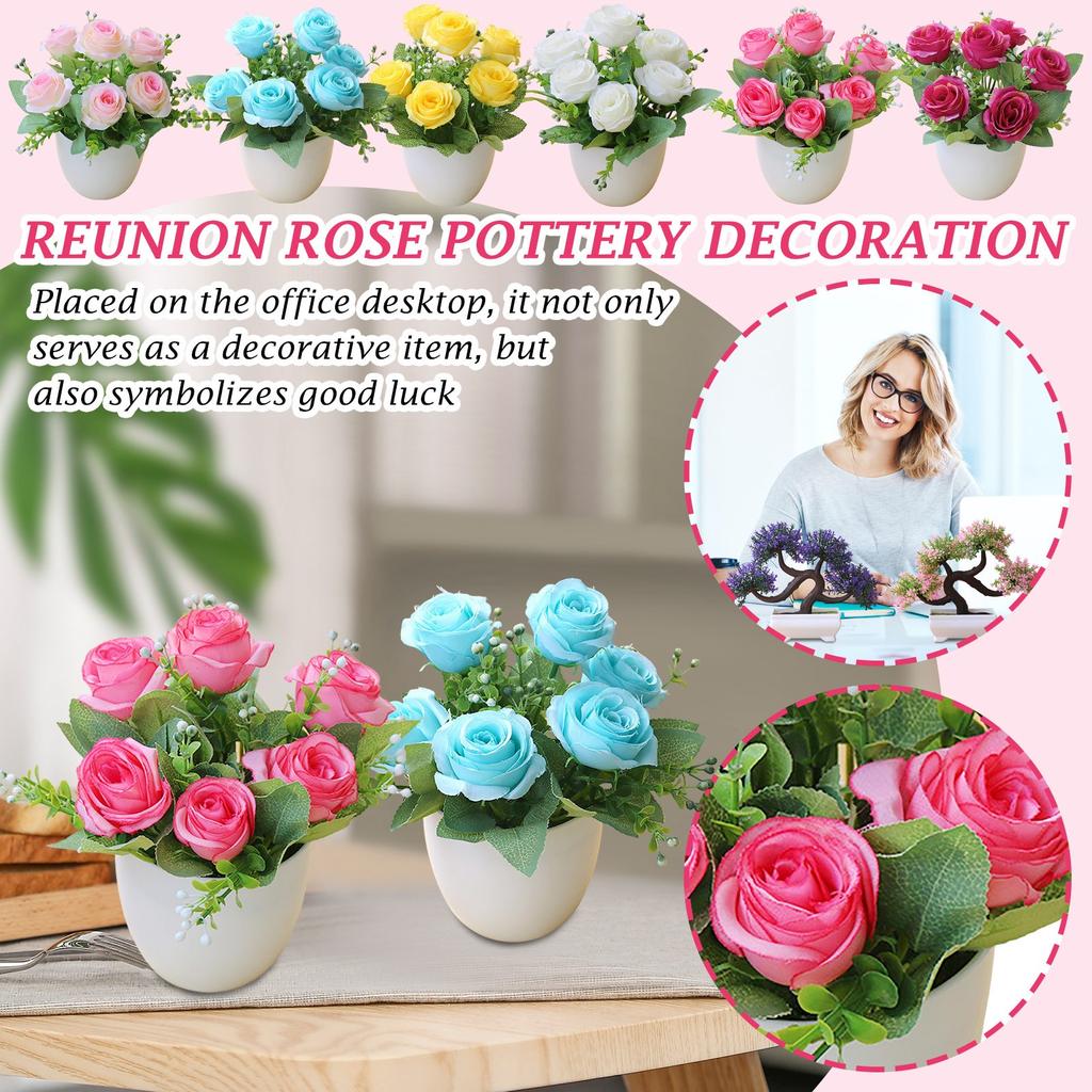Simulation Green Plant Potted Ornaments Plant Combination Indoor Desktop Ornaments Simulation Artificial Flower Plant Bonsai