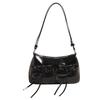 New Spring and Summer Trend Ballet Style Bow Pleated Armpit Bag Premium Texture Shoulder Messenger Bag