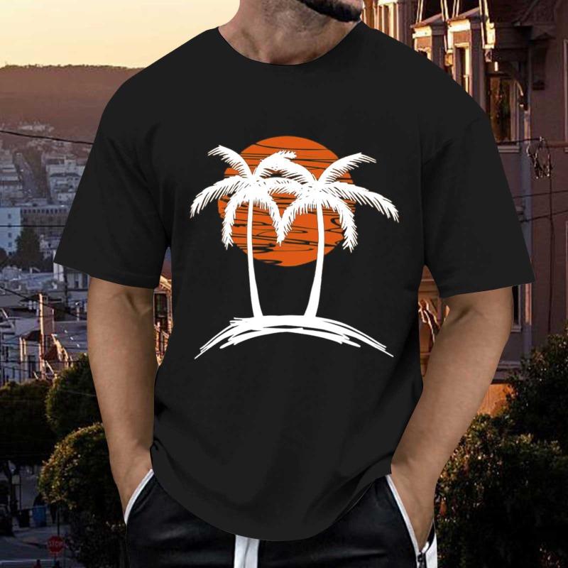 

Summer Sunset Graphic 3D Digital Printing Trend Short Sleeved T-shirt S