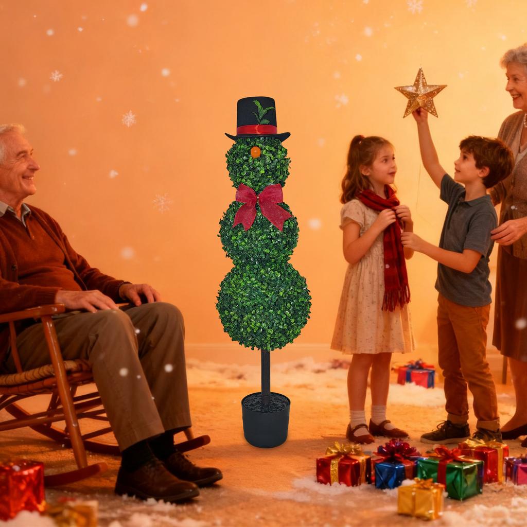 Snowman Christmas Tree Ground Plug, Suitable For Bedroom Courtyard Garden Decoration