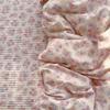 Small fresh A aerobic knitted double-layer yarn bed cover 4pcs set, skin-friendly small floral maternal and infant grade single bed cover