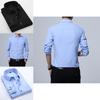 Versatile New Men's Casual Long Sleeve Slim Fit Solid Cotton Dress Shirts